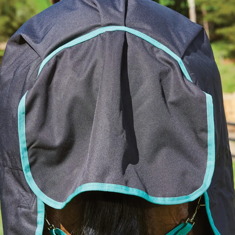 WeatherBeeta Green-Tec 900D 220g DetachANeck Turnout Rug - Black - 7ft0-5
