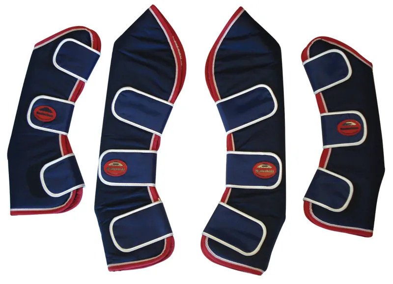Weatherbeeta Travel Boots Set of 4 - Navy/Red/White