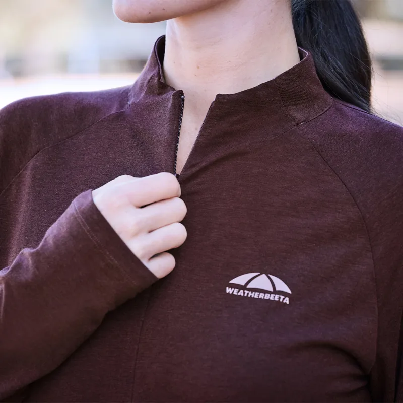 WeatherBeeta Bamboo Long Sleeve Womens Base Layer - Mulberry-4