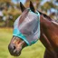 WeatherBeeta ComFiTec Deluxe Fine Mesh Fly Mask - Grey/Turquoise