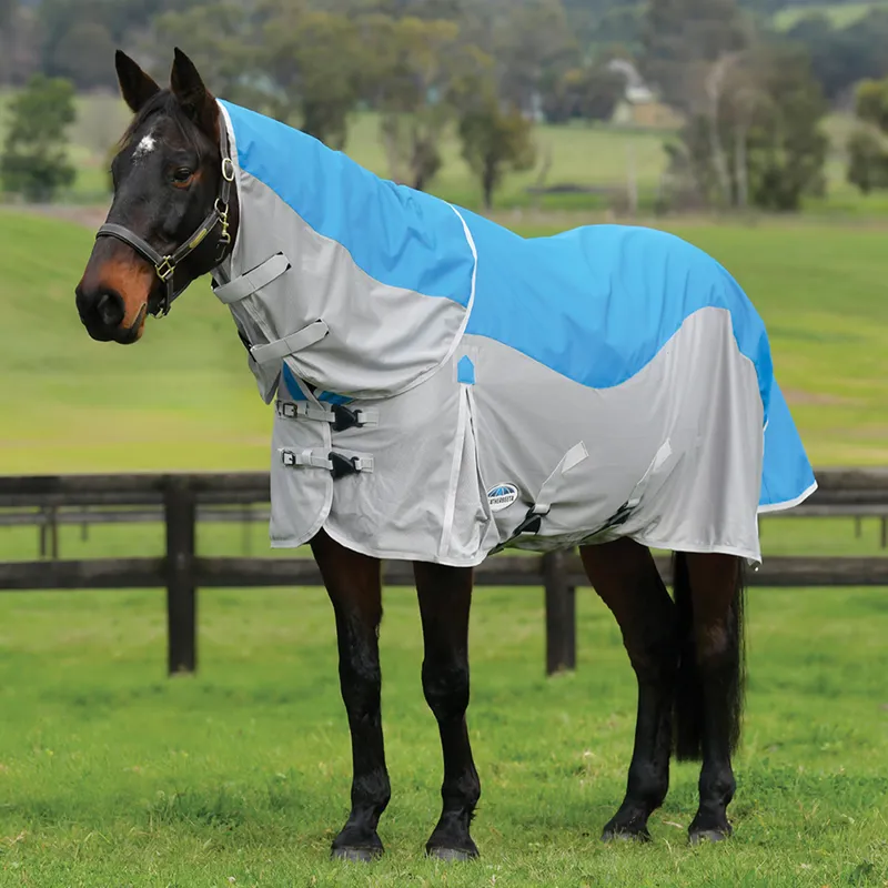 WeatherBeeta ComFiTec Dual Shield Waterproof Fly Rug - Blue/Grey