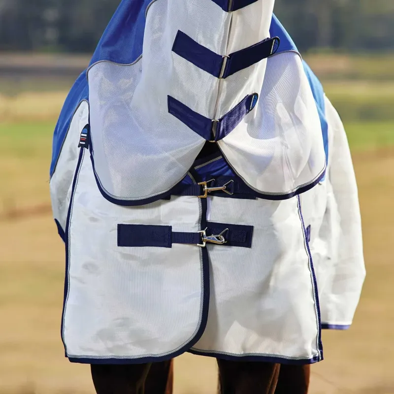 WeatherBeeta ComFiTec Duo Shield Waterproof Fly Rug - Blue/Silver/Navy-1