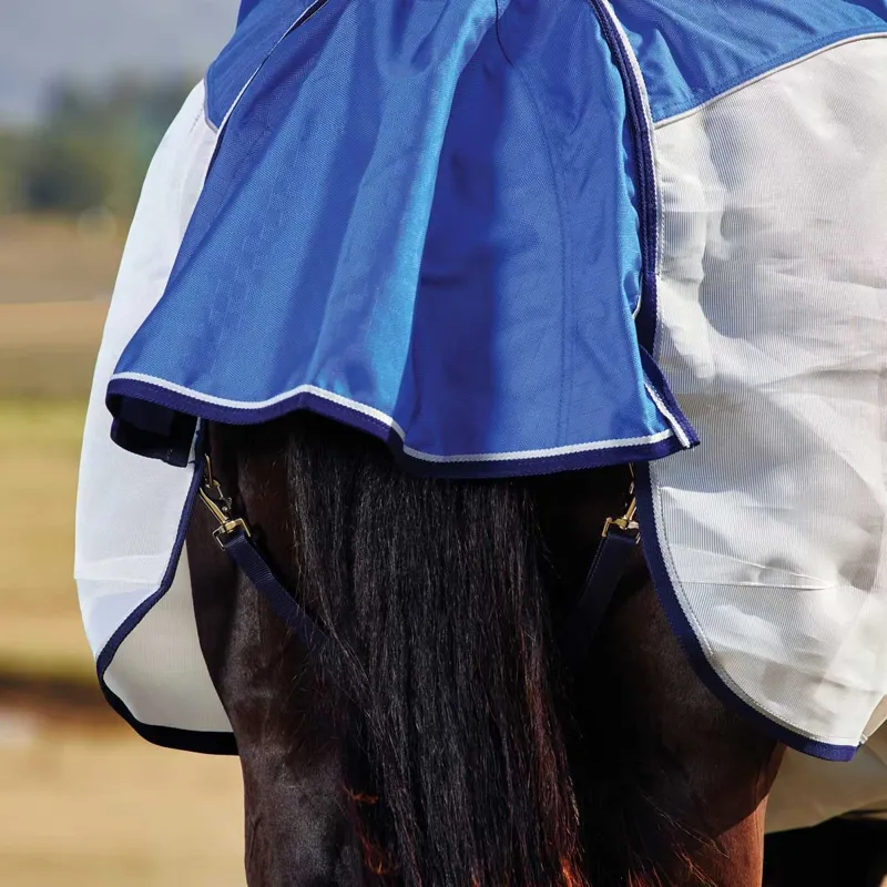 WeatherBeeta ComFiTec Duo Shield Waterproof Fly Rug - Blue/Silver/Navy-2
