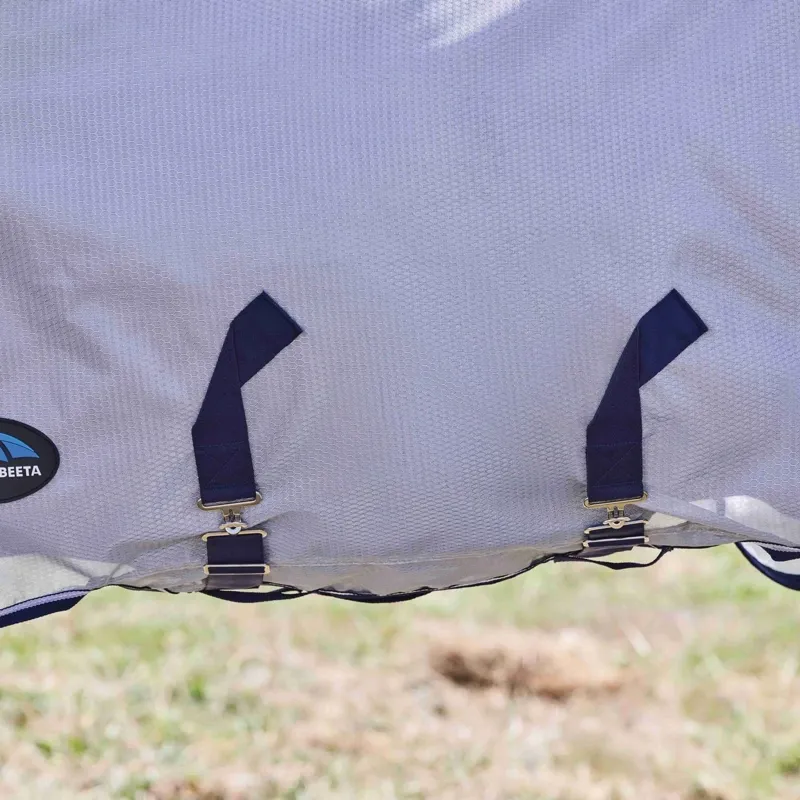 WeatherBeeta ComFiTec Hexi Shield Combo Neck Fly Rug - Silver/Navy-8