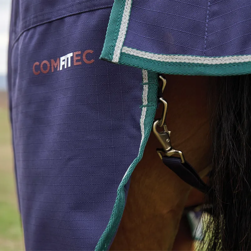 WeatherBeeta ComFiTec Plus Dynamic 100g High Neck Turnout Rug - Navy-9