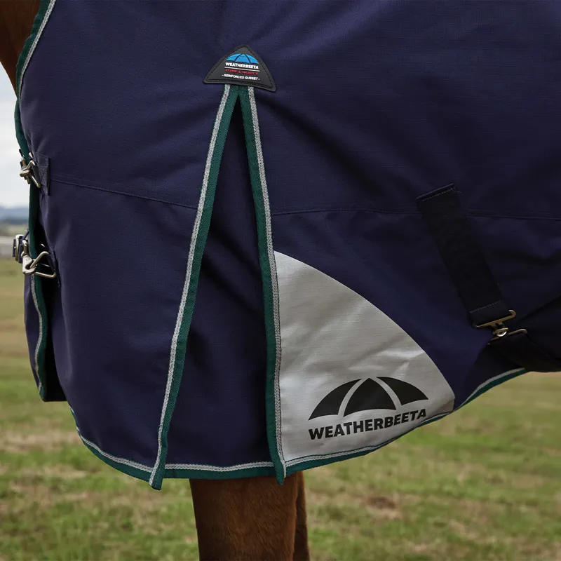 WeatherBeeta ComFiTec Plus Dynamic 100g High Neck Turnout Rug - Navy-6