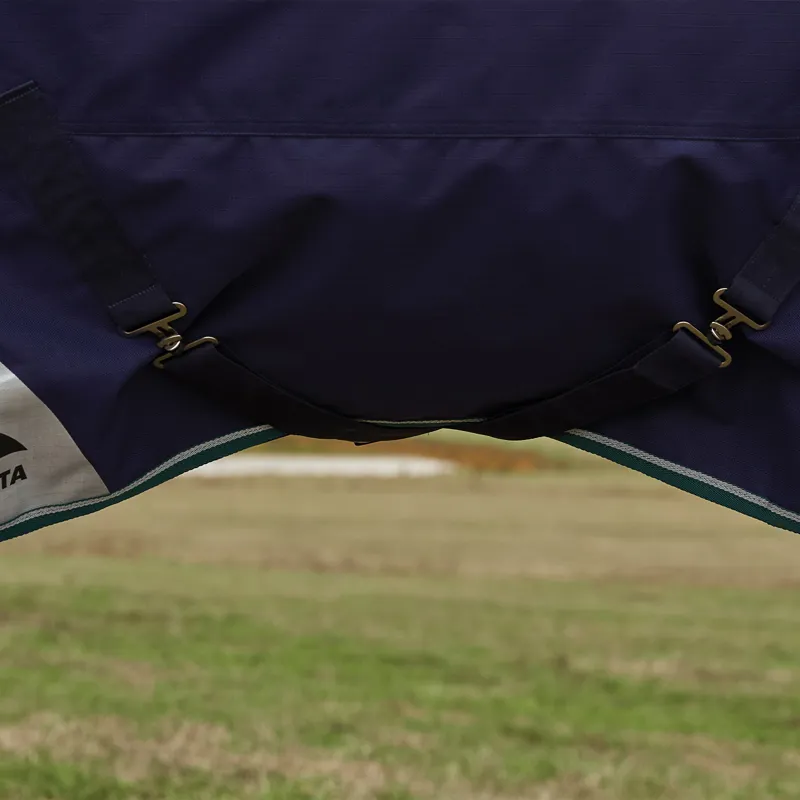 WeatherBeeta ComFiTec Plus Dynamic 100g High Neck Turnout Rug - Navy-5