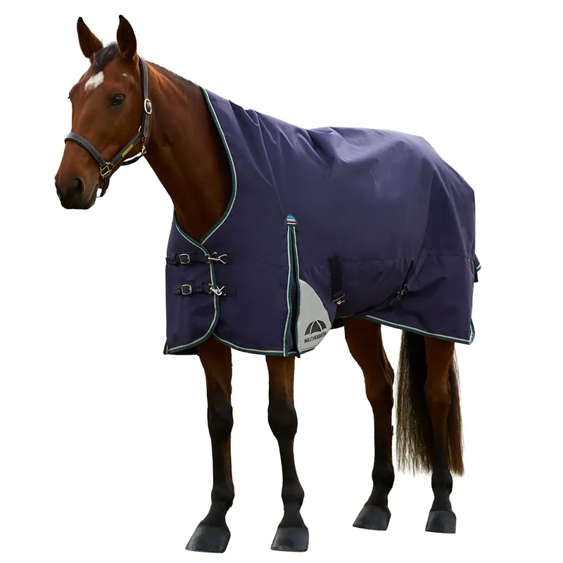 WeatherBeeta ComFiTec Plus Dynamic 100g High Neck Turnout Rug - Navy-2