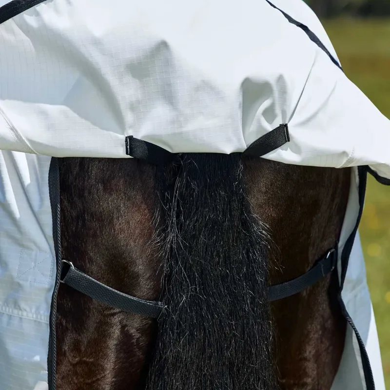 WeatherBeeta Sweet Itch Shield Combo Neck Fly Rug - White/Charcoal-6