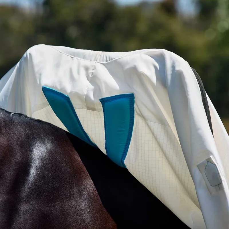 WeatherBeeta Sweet Itch Shield Combo Neck Fly Rug - White/Charcoal-7