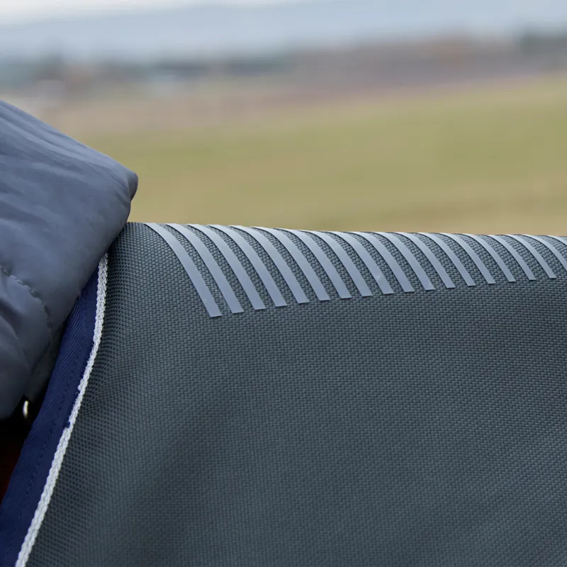 WeatherBeeta ComFiTec Ultra 220g Detach-A-Neck Turnout Rug - Charcoal-9