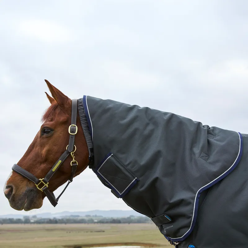 WeatherBeeta ComFiTec Ultra 100g Detach-A-Neck Turnout Rug - Charcoal-7
