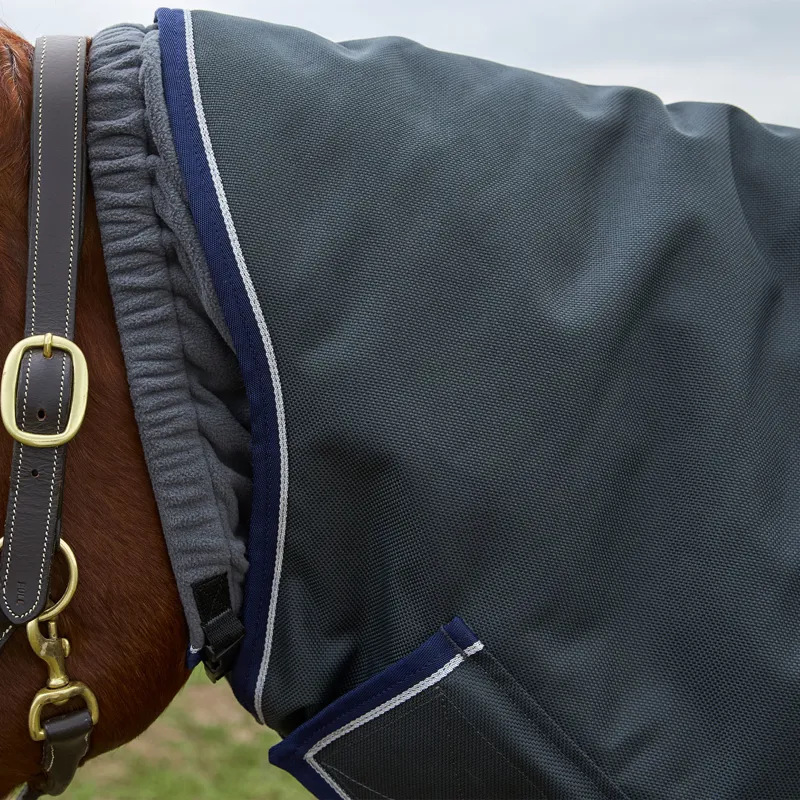 WeatherBeeta ComFiTec Ultra 100g Detach-A-Neck Turnout Rug - Charcoal-5