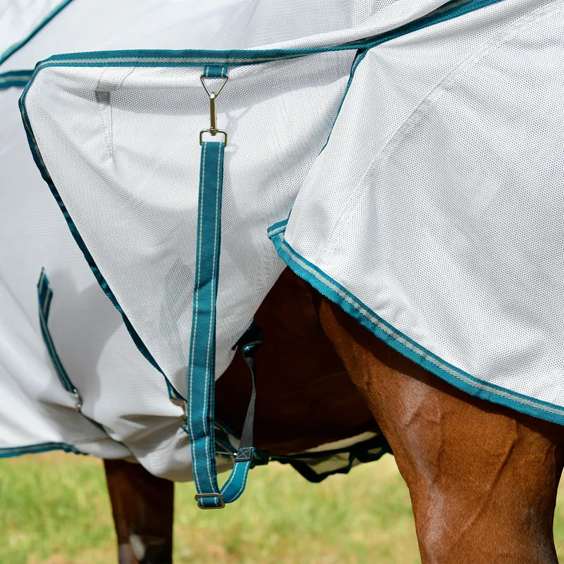 WeatherBeeta ComFiTec Zephyr Combo Neck Fly Rug - Silver/Green/Stone-5