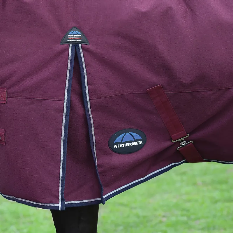 WeatherBeeta ComFiTec Essential 0g Standard Turnout Rug - Burgundy-4