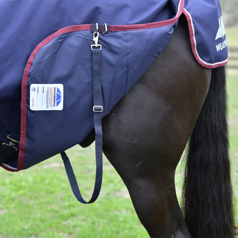 WeatherBeeta ComFiTec Essential 220g Combo Turnout Rug - Navy/Burgundy-7