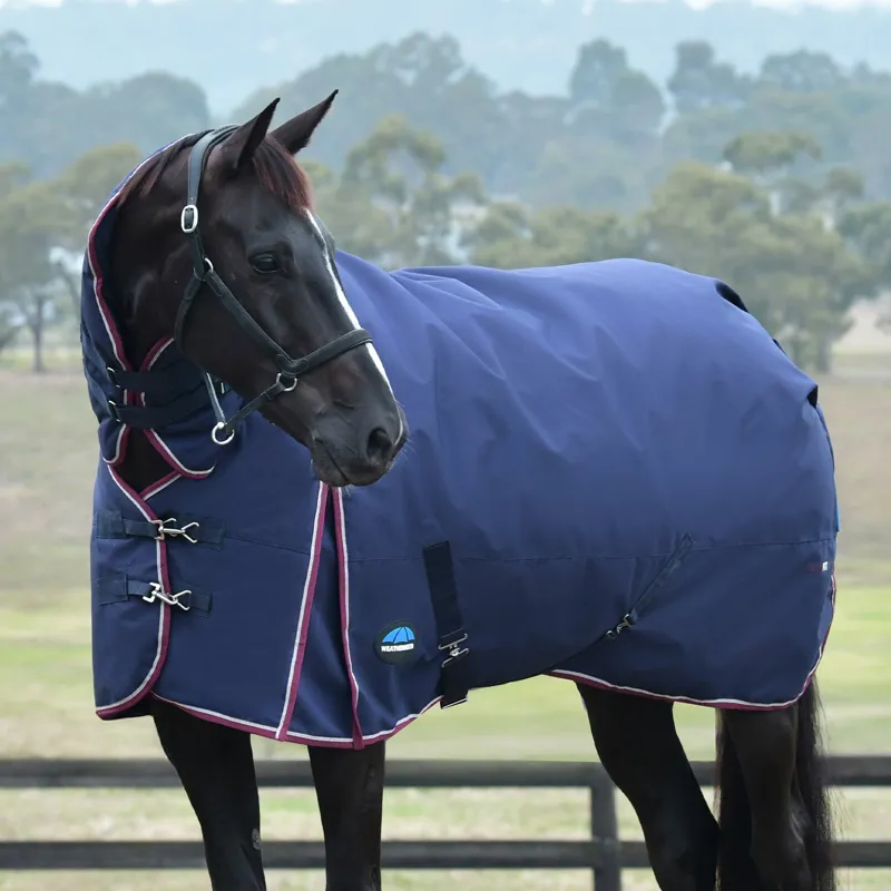 WeatherBeeta ComFiTec Essential 220g Combo Turnout Rug - Navy/Burgundy