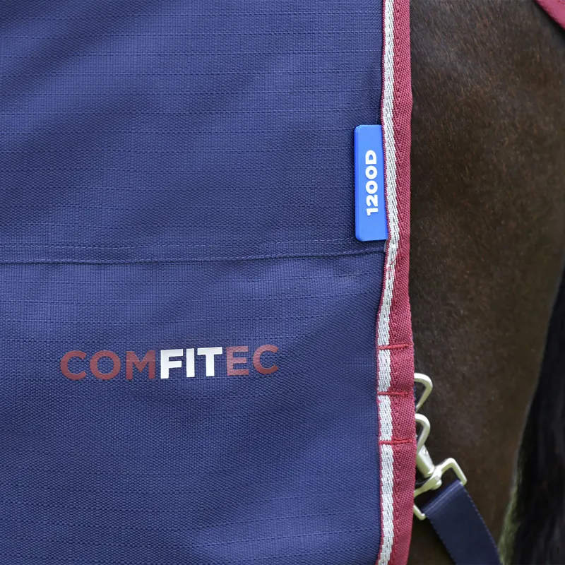 WeatherBeeta ComFiTec Essential 360g Combo Turnout Rug - Navy/Burgundy-7