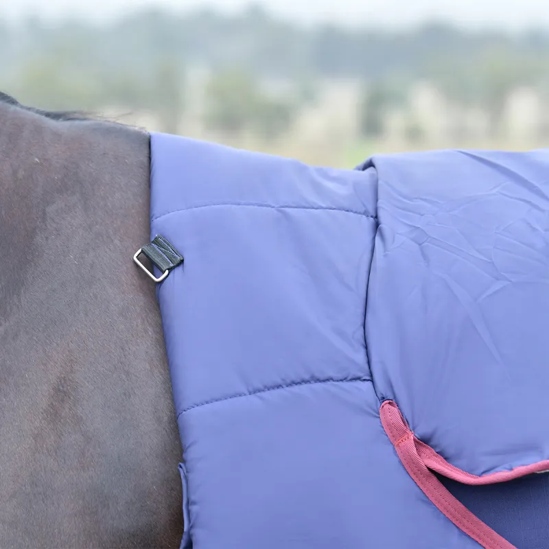 WeatherBeeta ComFiTec Essential 360g Combo Turnout Rug - Navy/Burgundy-6
