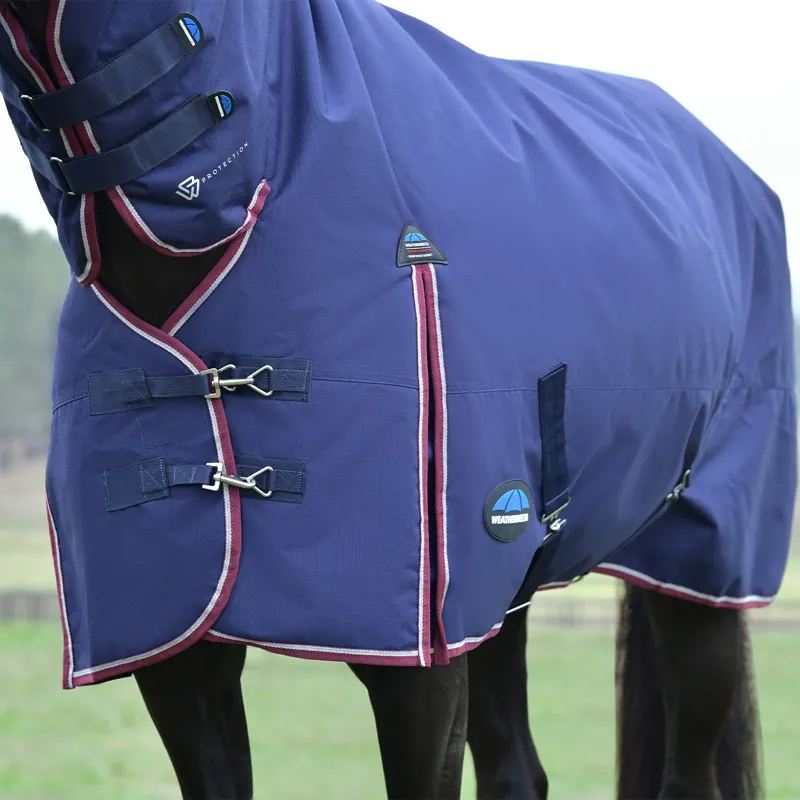 WeatherBeeta ComFiTec Essential 360g Combo Turnout Rug - Navy/Burgundy-5