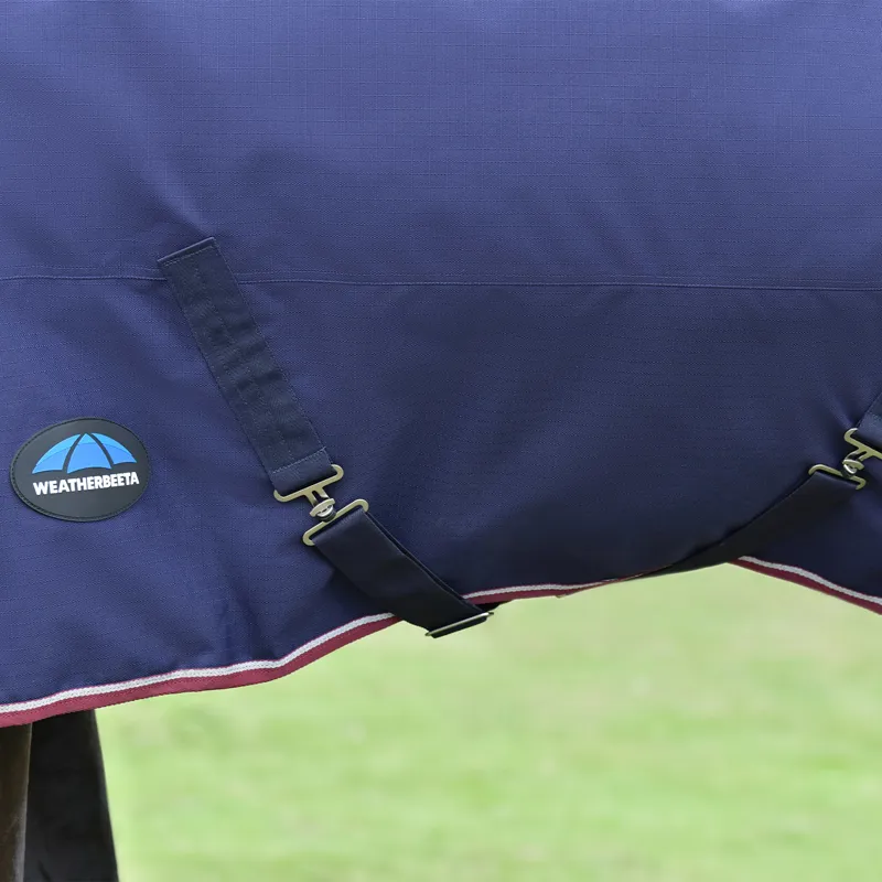 WeatherBeeta ComFiTec Essential 360g Combo Turnout Rug - Navy/Burgundy-4