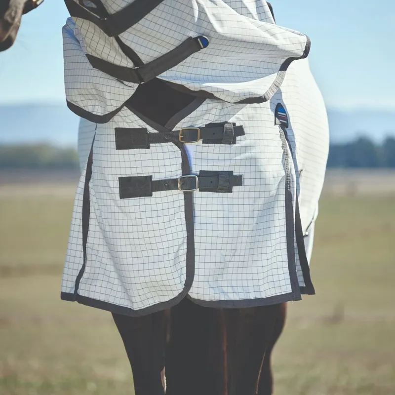 WeatherBeeta Hybrid Combo Neck Fly Sheet - White/Charcoal-2