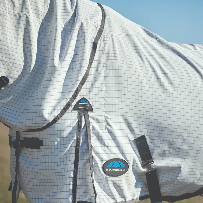 WeatherBeeta Hybrid Combo Neck Fly Sheet - White/Charcoal-6