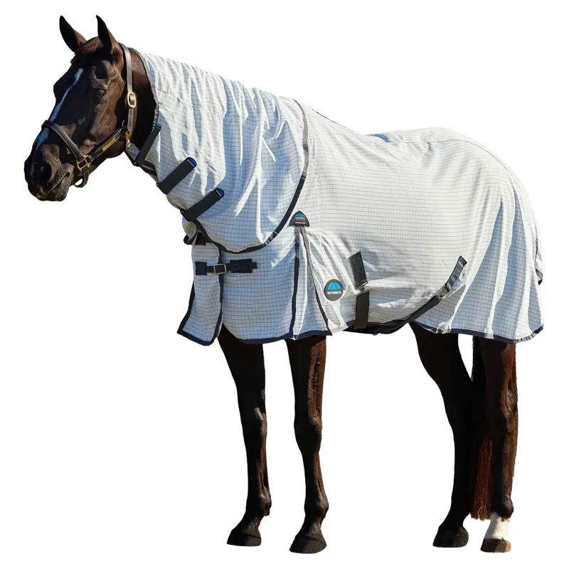 WeatherBeeta Hybrid Combo Neck Fly Sheet - White/Charcoal-8