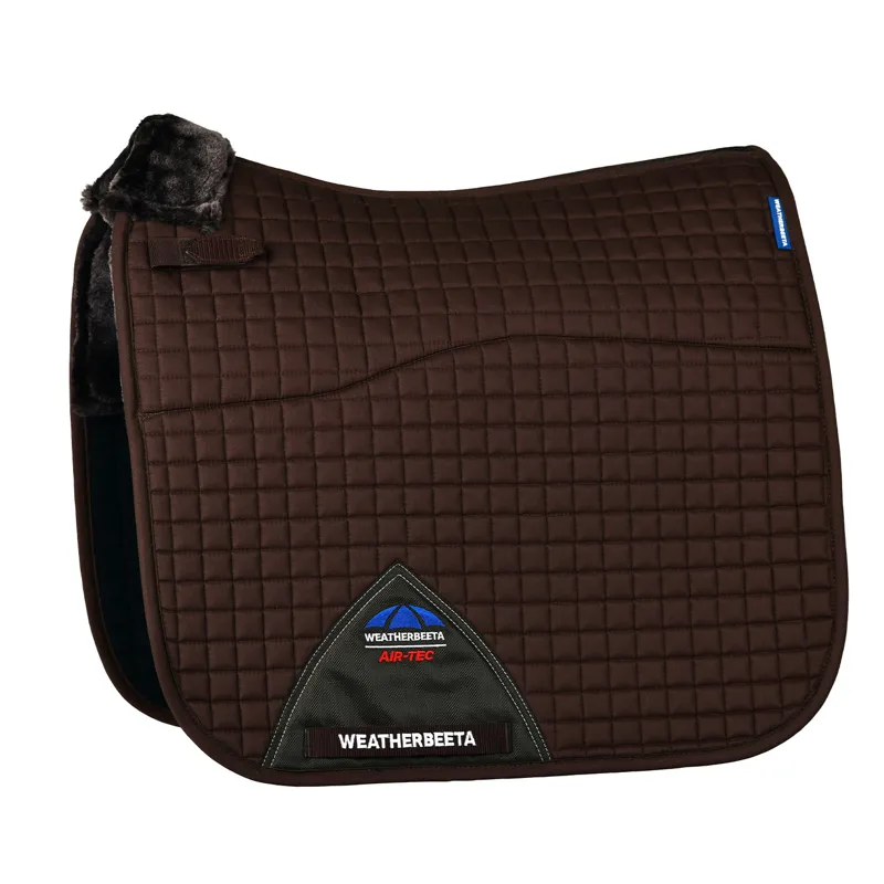 WeatherBeeta Prime Air-Tec Comfy Fleece Dressage Saddlecloth - Brown