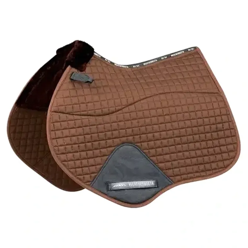 Weatherbeeta Prime Air-Tech Comfy Fleece Jump Saddle Pad - Brown