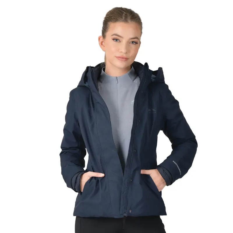 WeatherBeeta Protect High Neck Waterproof Jacket - Navy-3