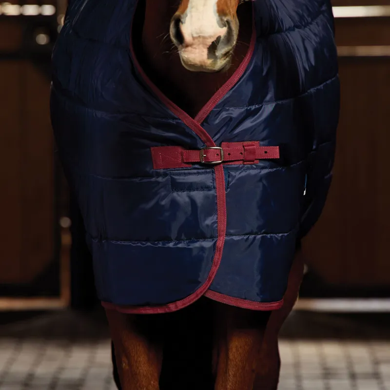 WeatherBeeta 360g Standard Neck Stable Rug - Navy/Burgundy-1