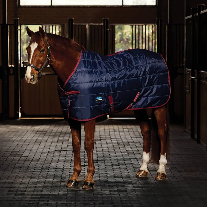 WeatherBeeta 360g Standard Neck Stable Rug - Navy/Burgundy