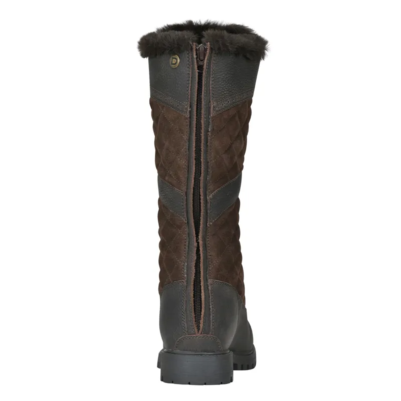 Dublin Yukon Quilt Womens Tall Country Boots - Chocolate-4