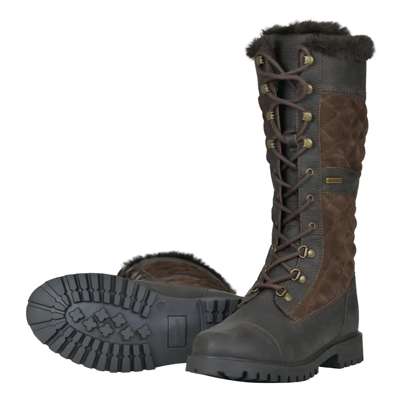 Dublin Yukon Quilt Womens Tall Country Boots - Chocolate-7