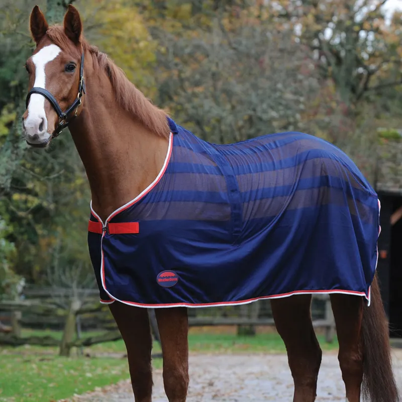WeatherBeeta Scrim Cooler Mesh Standard Neck Rug - Navy/Red/White