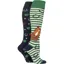 Sockshop Wild Feet Knee High Womens Socks 2 Pack - Horsing Around/Green