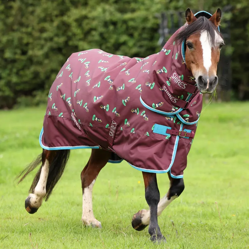 Winnie and Me 200g Combo Neck Pony Turnout Rug - Maroon-5