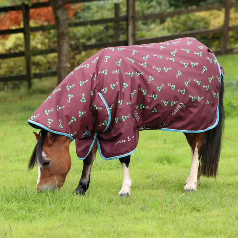 Winnie and Me 200g Combo Neck Pony Turnout Rug - Maroon-1