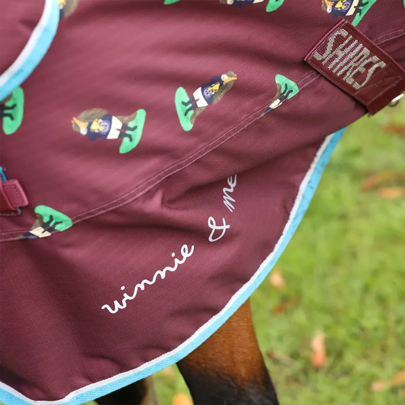 Winnie and Me 200g Combo Neck Pony Turnout Rug - Maroon-3
