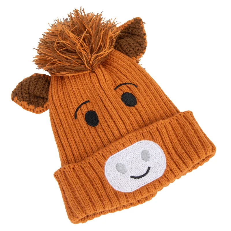 Winnie and Me Festive Junior Bobble Hat - Horse