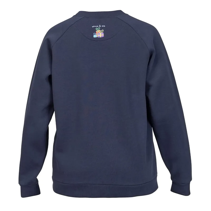 Winnie and Me Festive Adults Unisex Sweatshirt - Navy-2