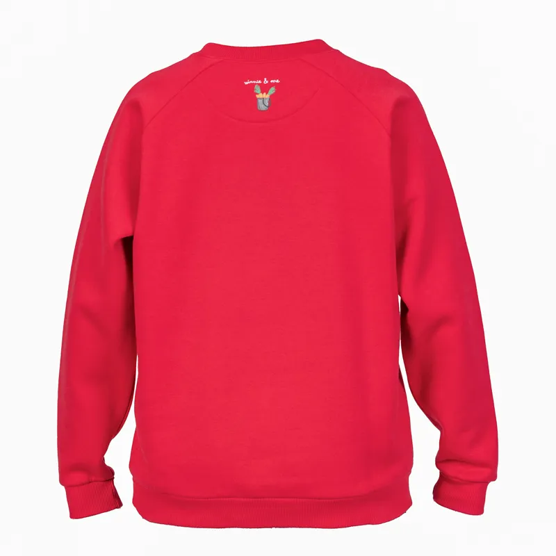 Winnie and Me Festive Adults Unisex Sweatshirt - Red-2
