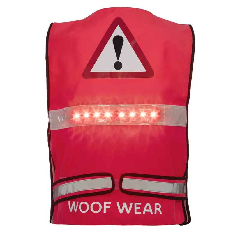 Woof Wear Adults LED HiViz Riding Vest - Pink-4