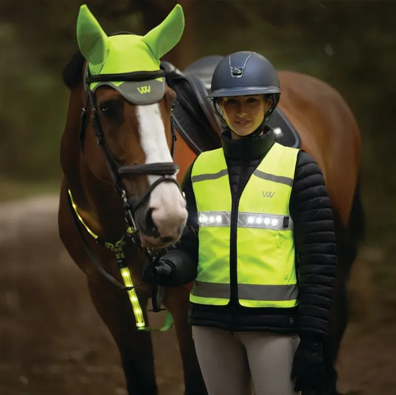 Woof Wear Junior LED HiViz Riding Vest - Yellow -2