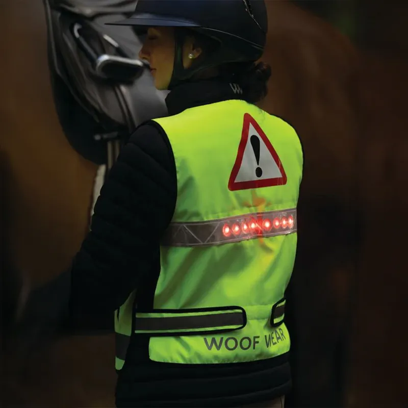 Woof Wear Adults LED HiViz Riding Vest - Yellow -1
