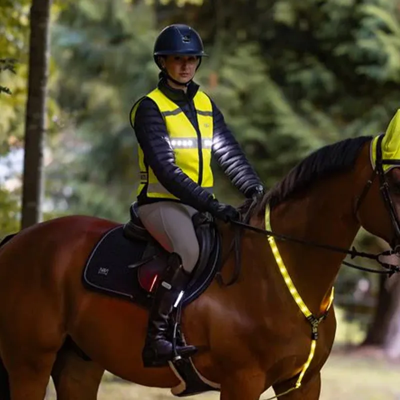 Woof Wear Junior LED HiViz Riding Vest - Yellow -4