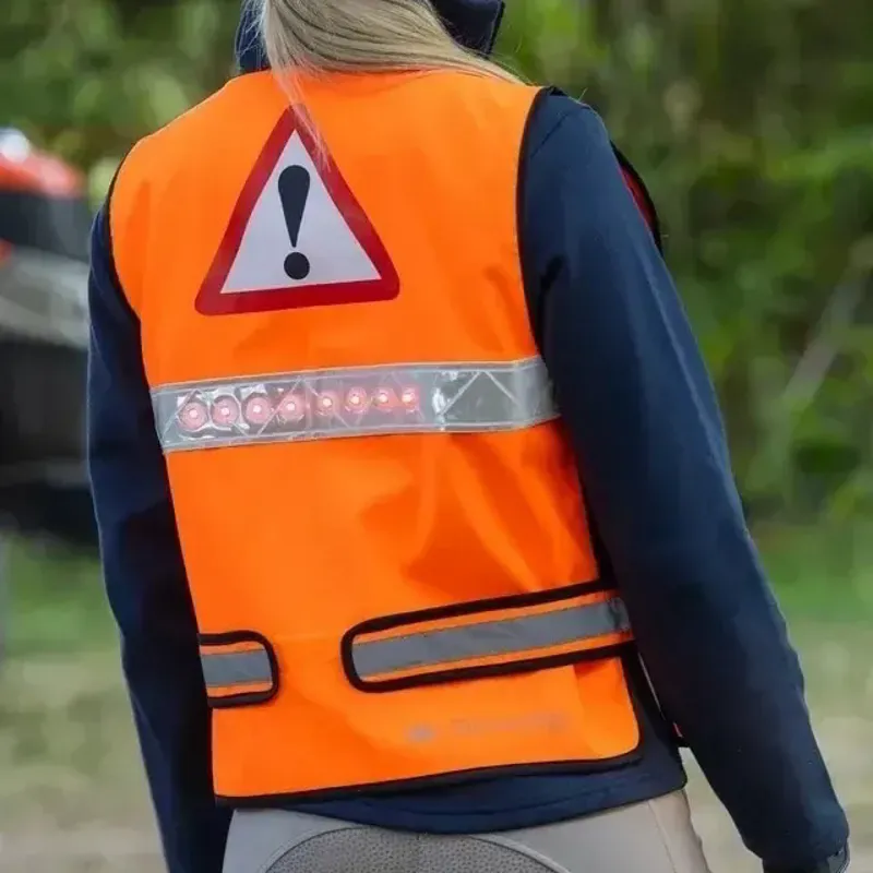 Woof Wear Adults LED HiViz Riding Vest - Orange-1