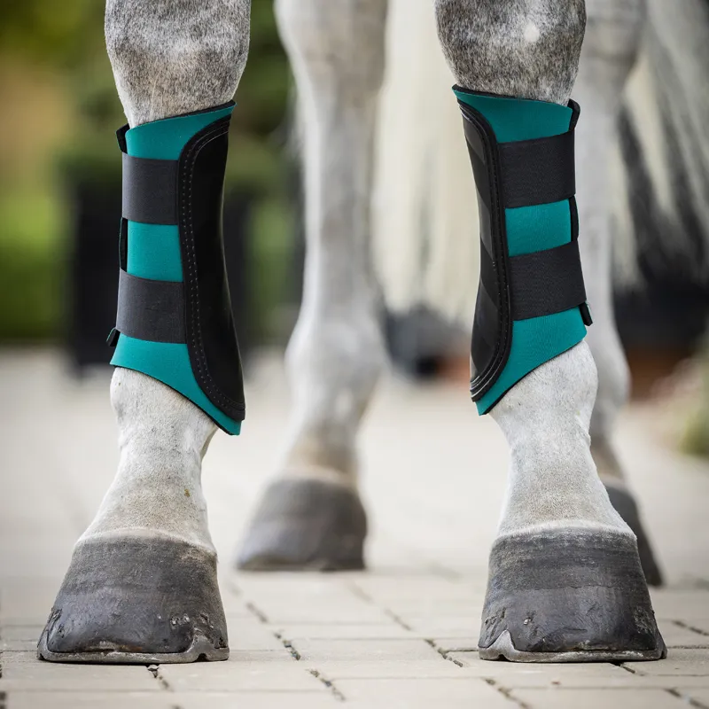 Woof Wear Club Brushing Boots - British Racing Green/Black-2