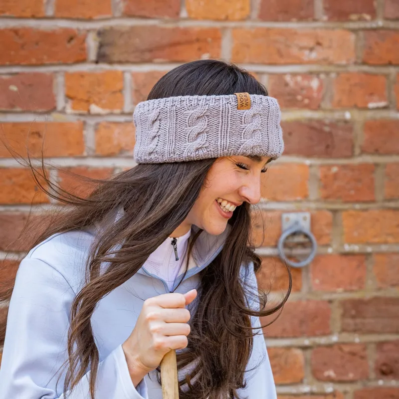 Woof Wear Womens Cable Knit Headband - Stone-2